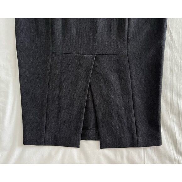 Zara Basics Pencil Skirt Women’s Size L Gray Career Side Zip Back Slit - Picture 3 of 8